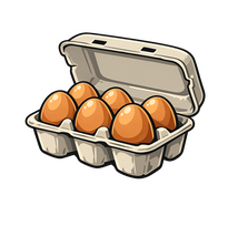 BOX OF 6 EGGS CARTON OF 6 EGGS