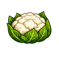 cauliflower with green leaves